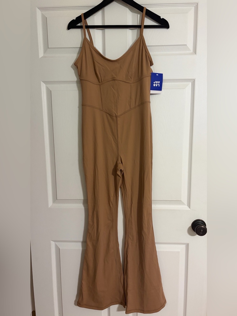 JoyLab Latte Flare Long Bodysuit Jumpsuit Size Medium NWT